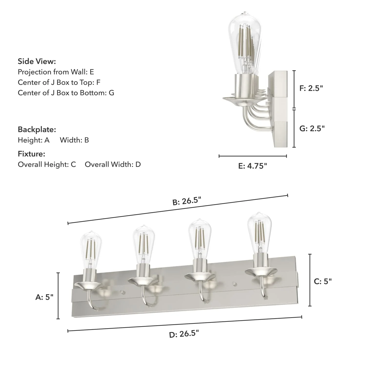 Perch Point 4 Light Vanity 6 Perch Point 4 Light Vanity