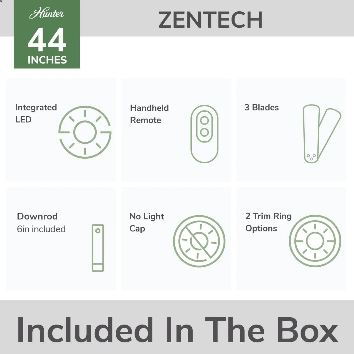 ZenTech 3 Blade Indoor/Outdoor Smart Fan 44in 20 ZenTech 3 Blade Indoor/Outdoor Smart Fan 44in
