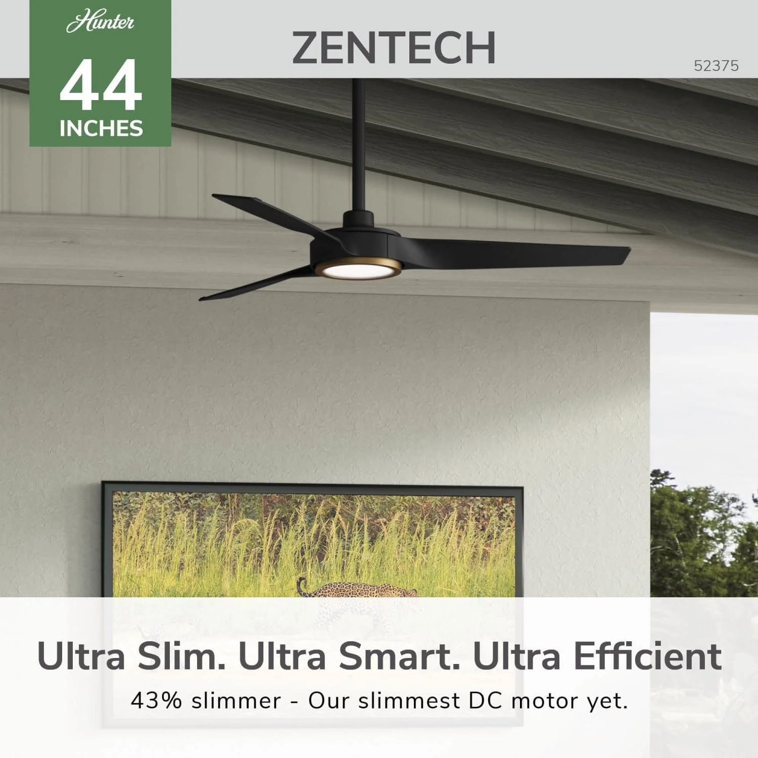 ZenTech 3 Blade Indoor/Outdoor Smart Fan 44in 44 ZenTech 3 Blade Indoor/Outdoor Smart Fan 44in
