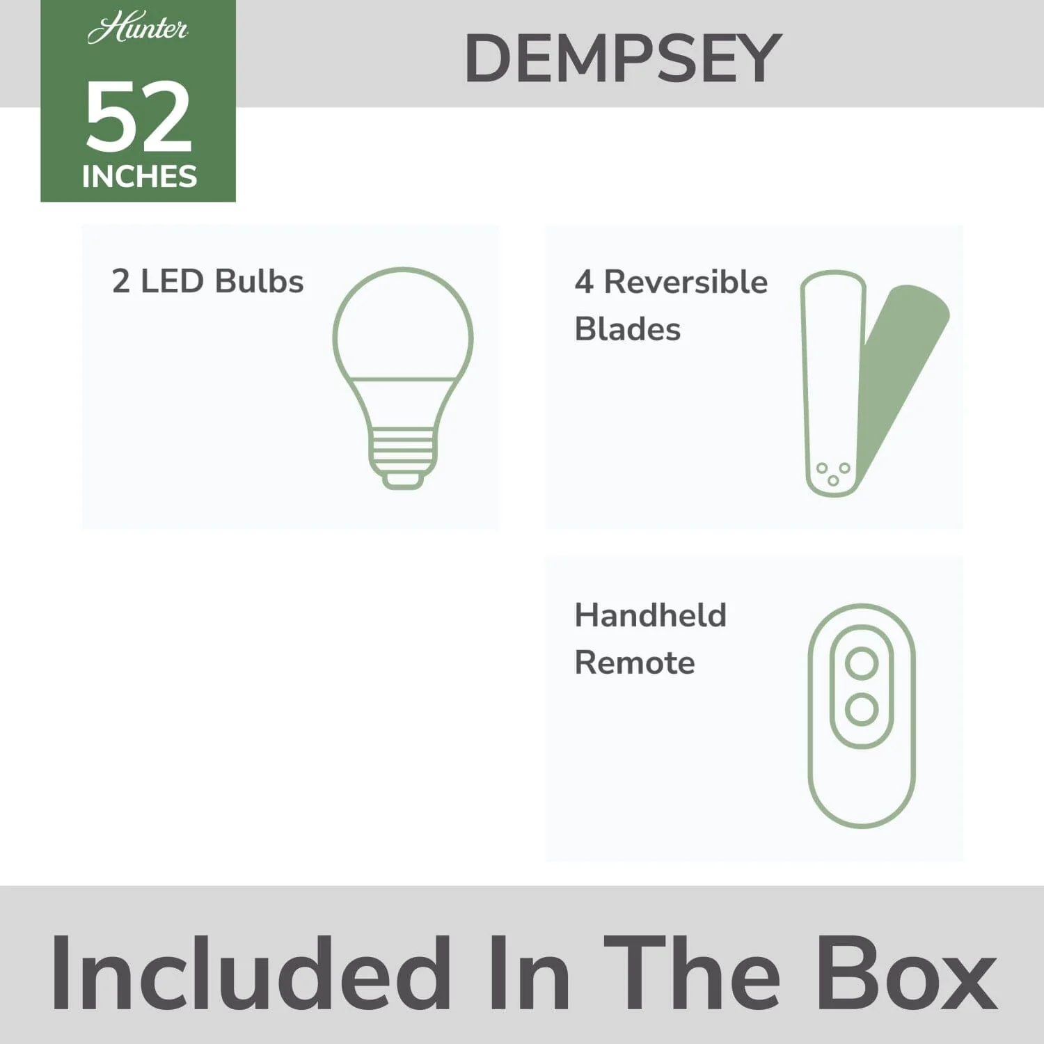 Dempsey Low Profile with Light 52 inch 53 Dempsey Low Profile with Light 52 inch