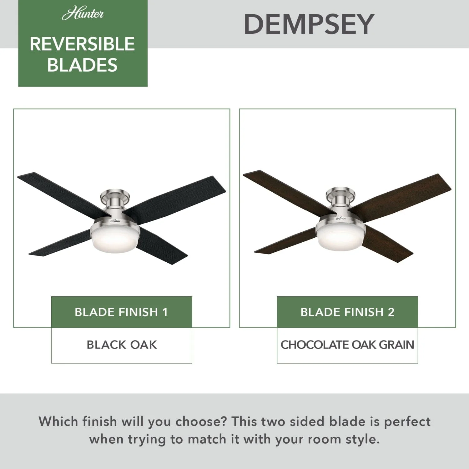 Dempsey Low Profile with Light 52 inch 91 Dempsey Low Profile with Light 52 inch