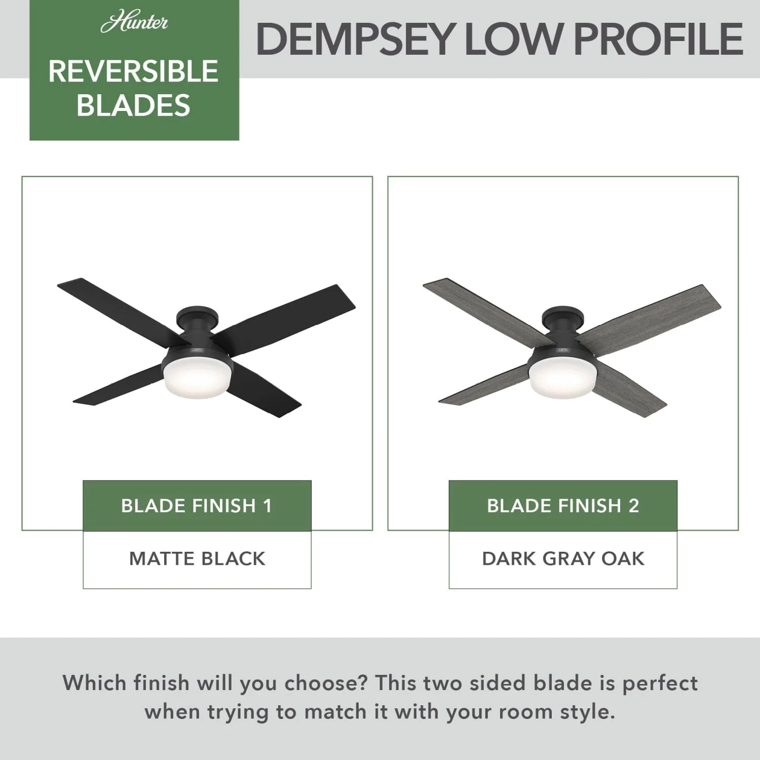 Dempsey Low Profile with Light 52 inch 93 Dempsey Low Profile with Light 52 inch