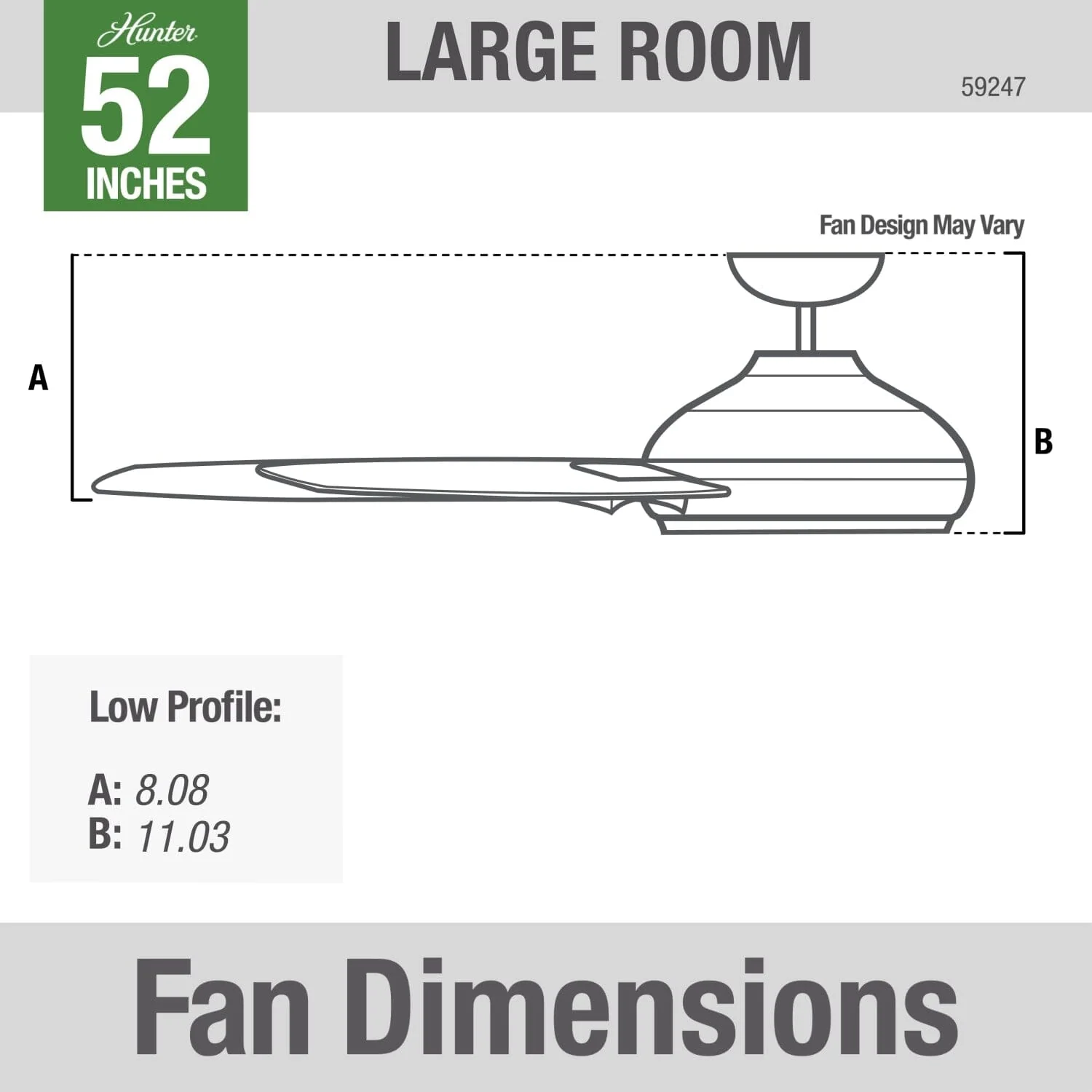 Dempsey Low Profile 52 inch 22 Dempsey Low Profile 52 inch