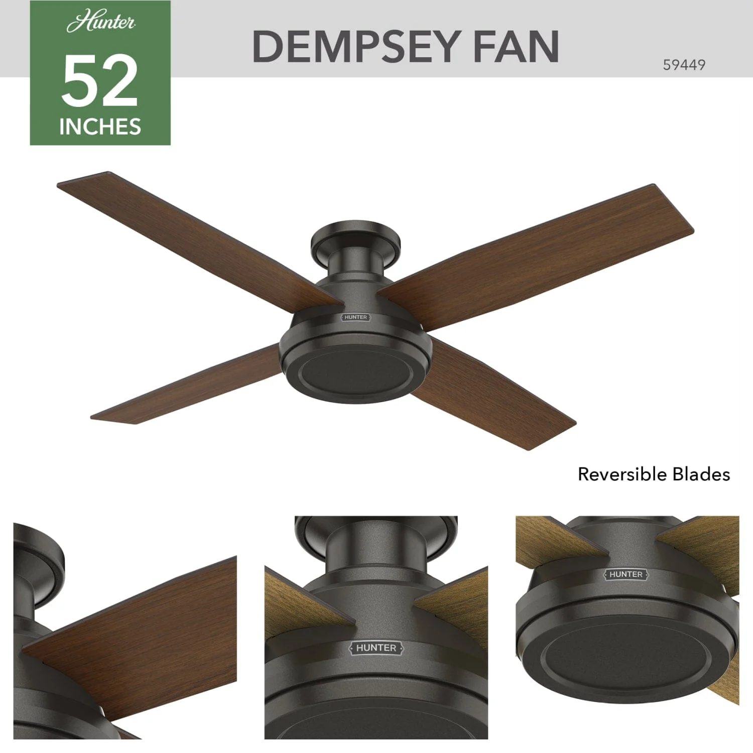 Dempsey Low Profile 52 inch 7 Dempsey Low Profile 52 inch