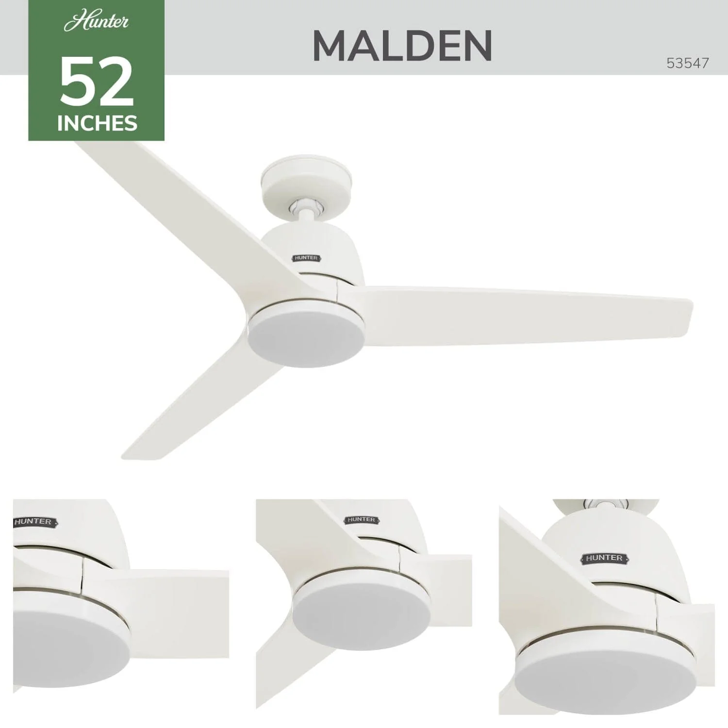 Malden Jasmine Roth Indoor 52inch with LED and Remote 4 Malden Jasmine Roth Indoor 52inch with LED and Remote