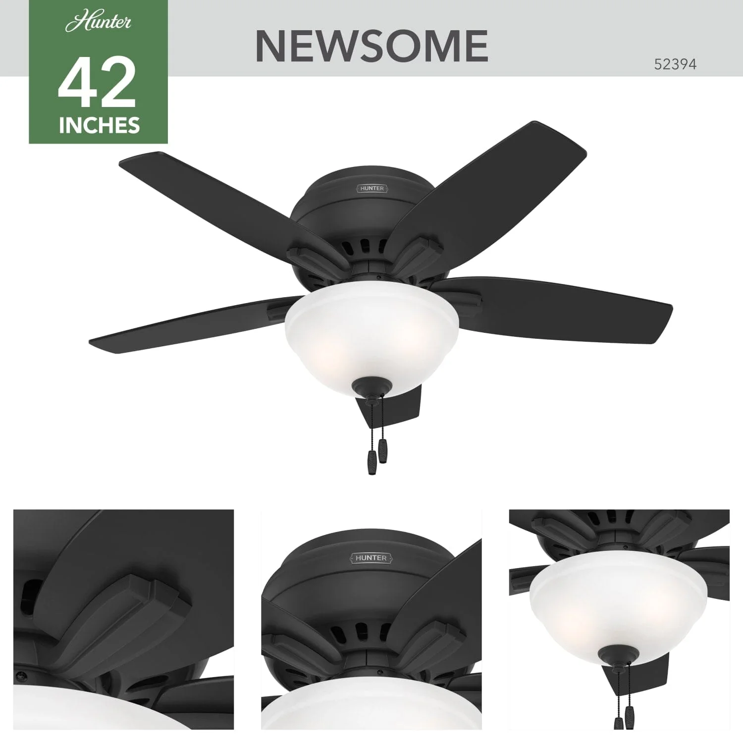Newsome Low Profile with Light 42 inch 10 Newsome Low Profile with Light 42 inch