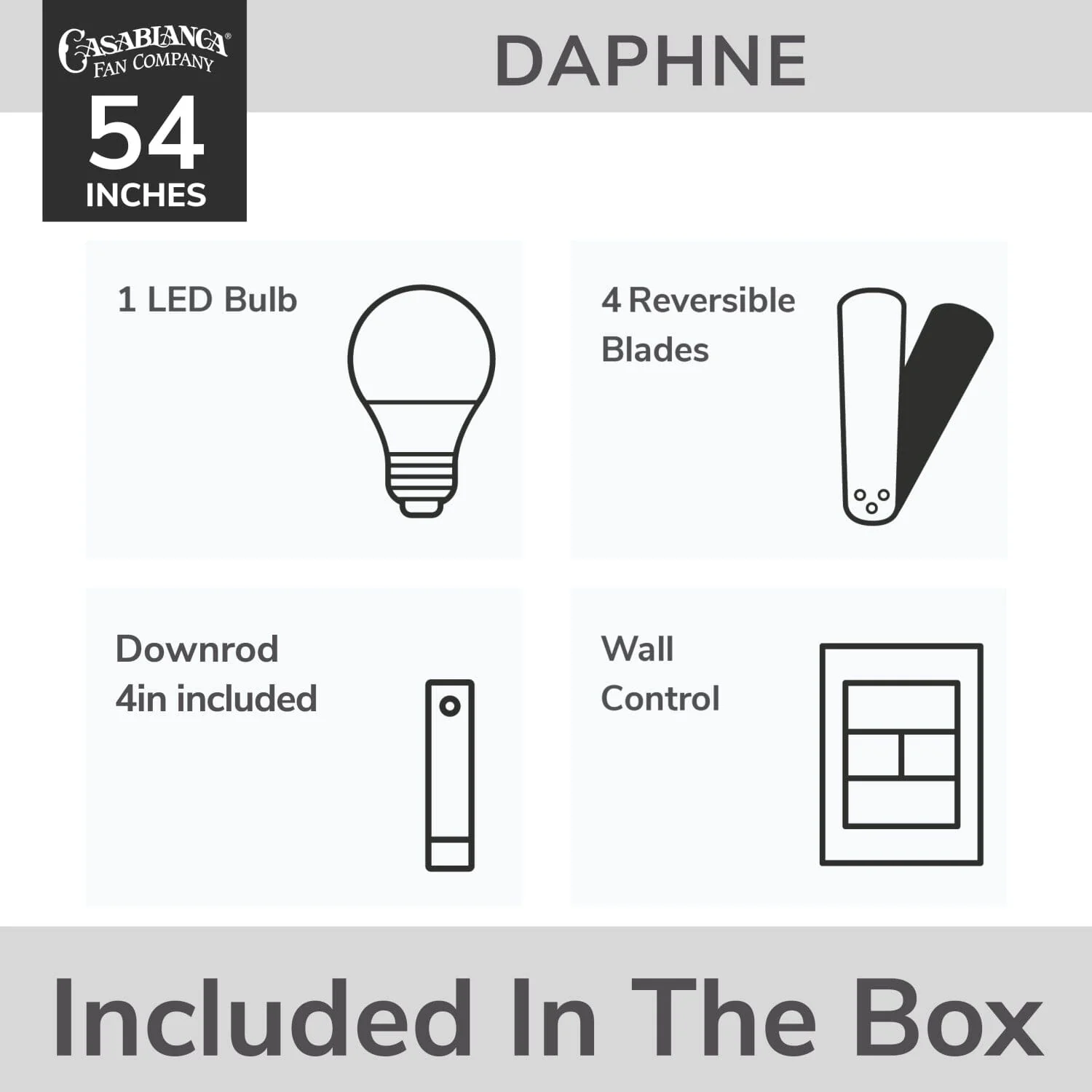 Daphne with LED Light 54 inch 8 Daphne with LED Light 54 inch