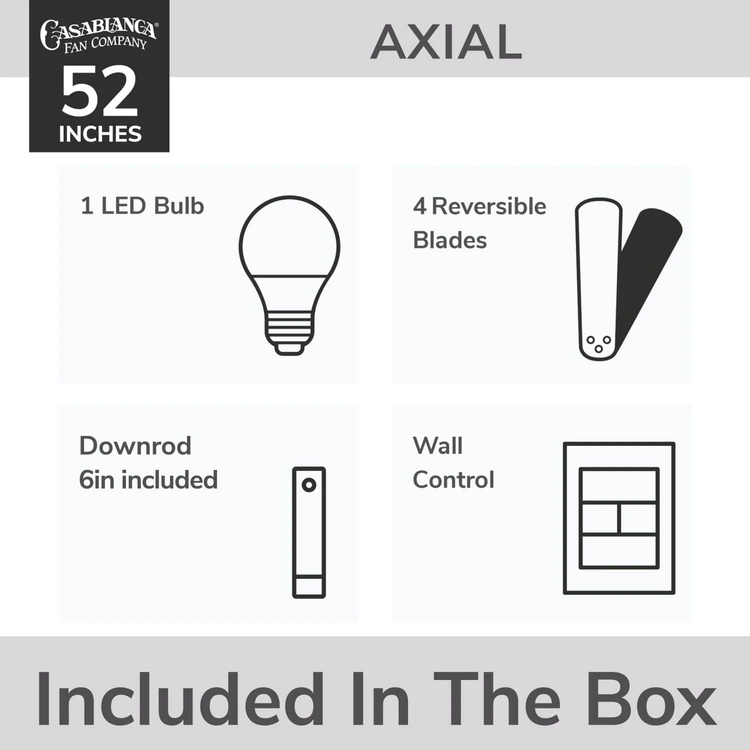 Axial with LED Light 52 inch 8 Axial with LED Light 52 inch