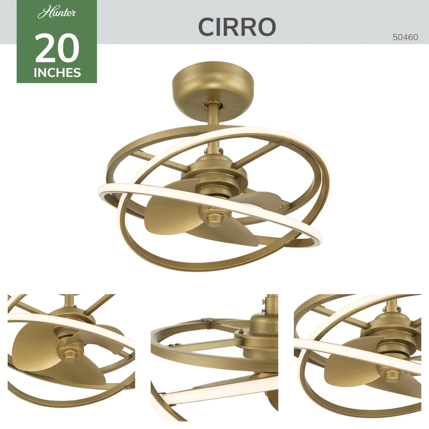 Cirro Indoor SureSpeed Fandelier 20 inch with Light and Remote 5 Cirro Indoor SureSpeed Fandelier 20 inch with Light and Remote