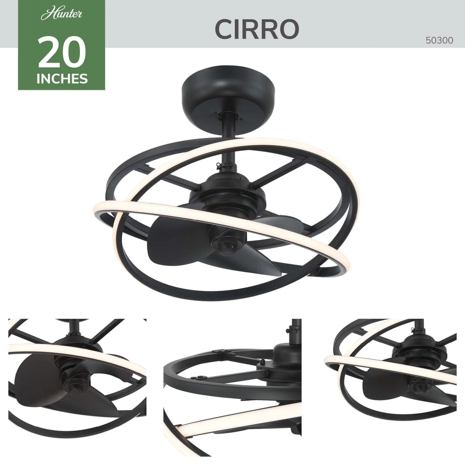 Cirro Indoor SureSpeed Fandelier 20 inch with Light and Remote 6 Cirro Indoor SureSpeed Fandelier 20 inch with Light and Remote
