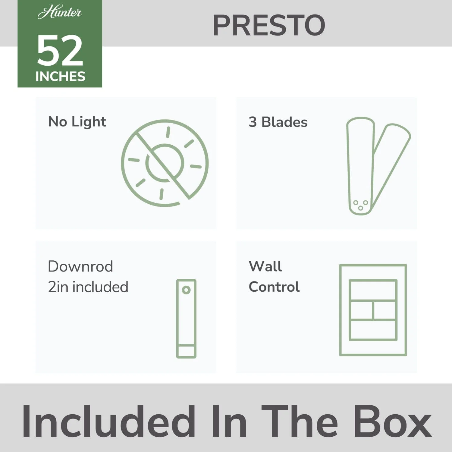 Presto 52 inch 34 Presto 52 inch