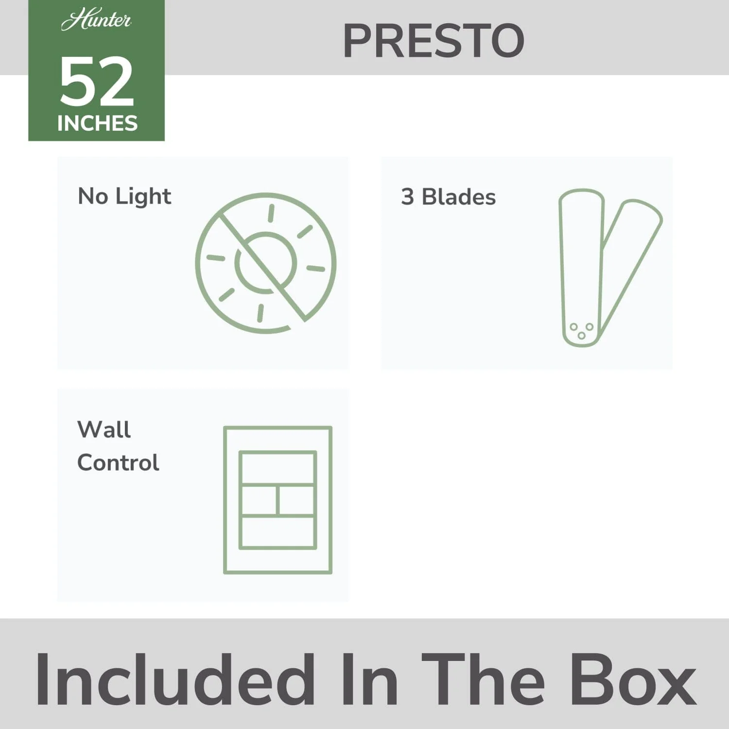 Presto Low Profile 52 inch 33 Presto Low Profile 52 inch