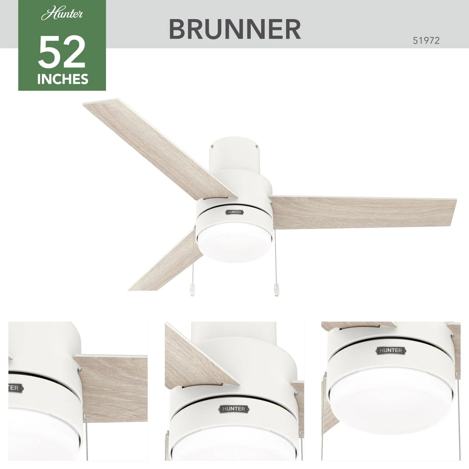 Brunner Low Profile with LED Light 52 inch 3 Brunner Low Profile with LED Light 52 inch