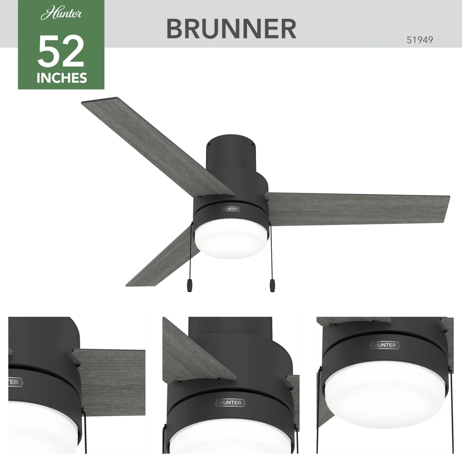 Brunner Low Profile with LED Light 52 inch 4 Brunner Low Profile with LED Light 52 inch