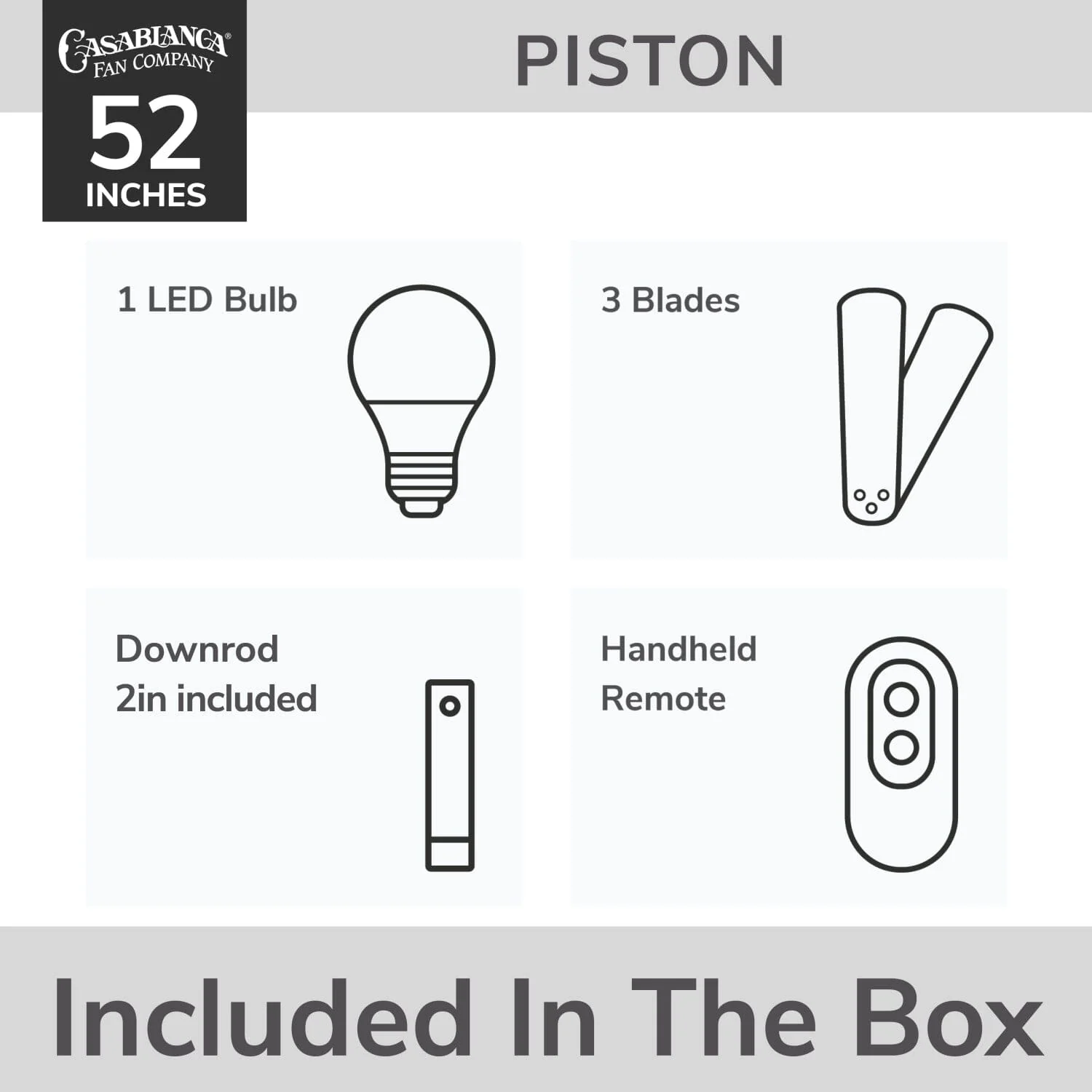 Piston Outdoor with LED Light 52 inch 18 Piston Outdoor with LED Light 52 inch