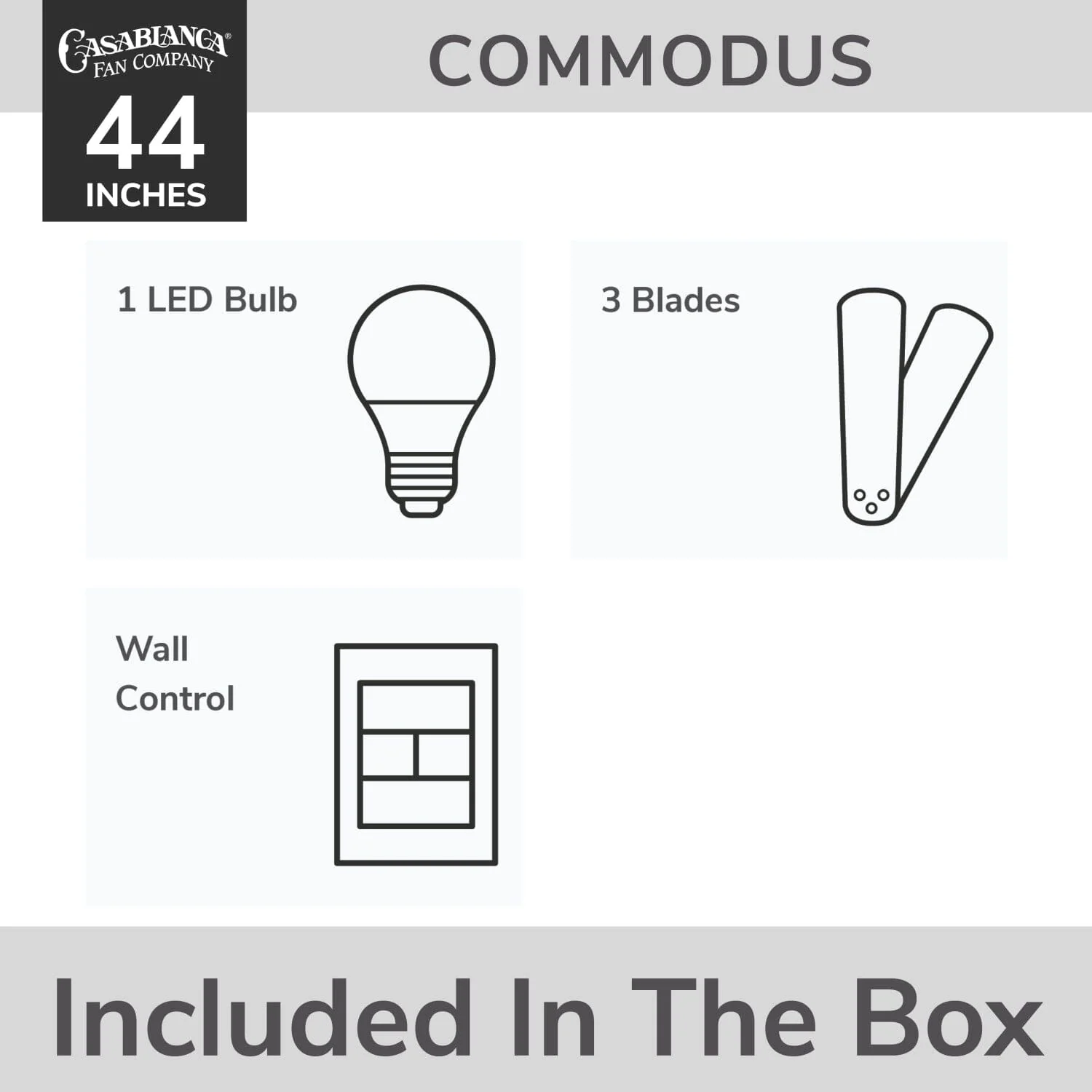 Commodus with LED Light 44 inch 8 Commodus with LED Light 44 inch