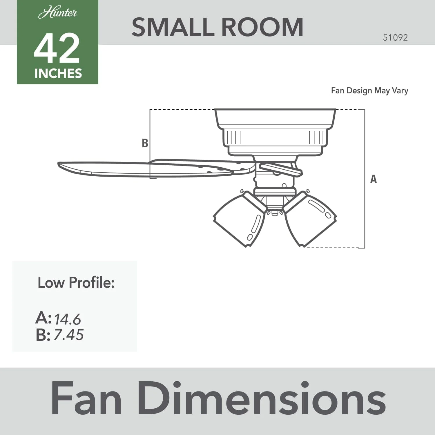 Builder Low Profile with 3 Lights 42 inch 20 Builder Low Profile with 3 Lights 42 inch