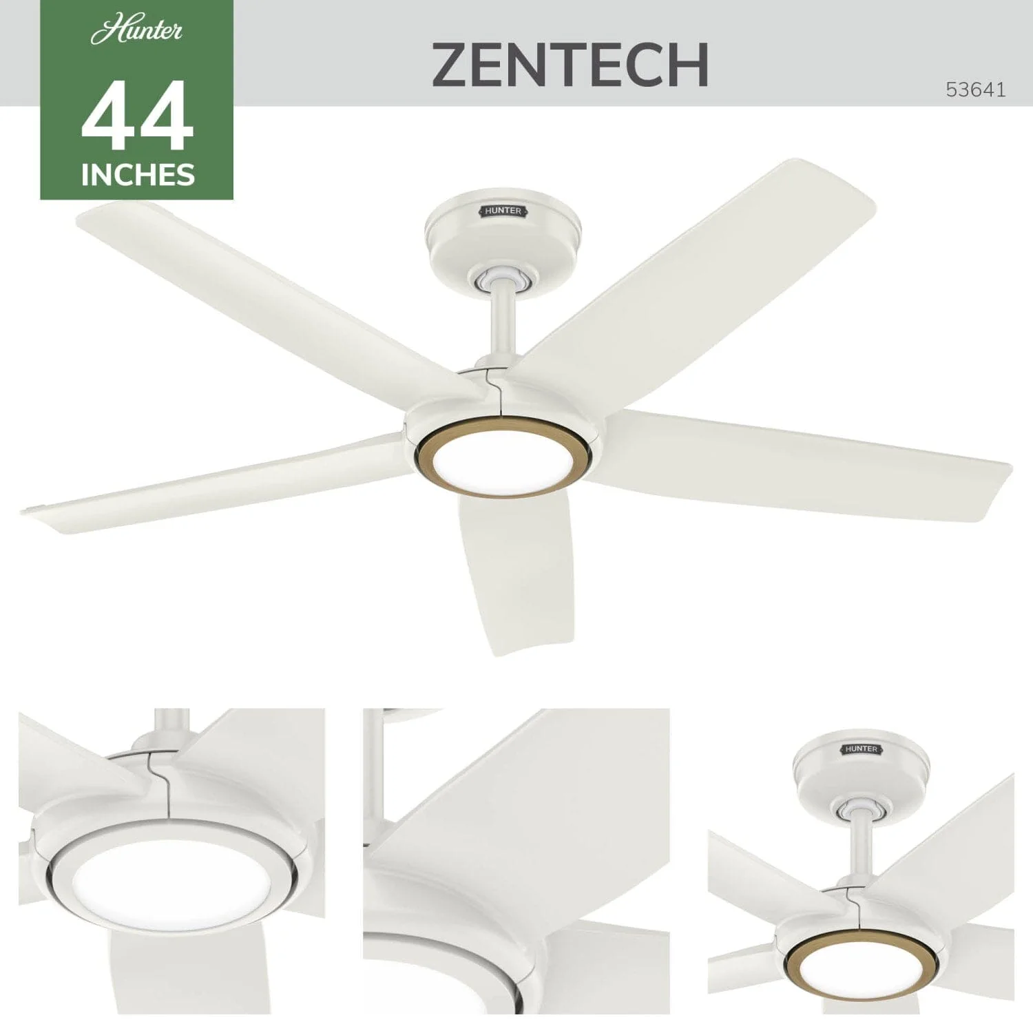 ZenTech 5 Blade Indoor/Outdoor Smart Fan 44in 5 ZenTech 5 Blade Indoor/Outdoor Smart Fan 44in