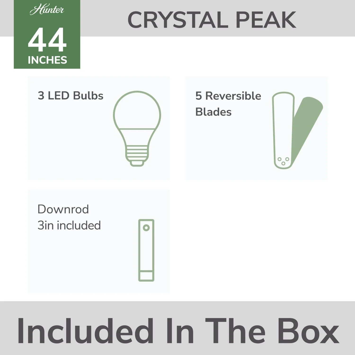 Crystal Peak with 3 Lights 44 inch 27 Crystal Peak with 3 Lights 44 inch
