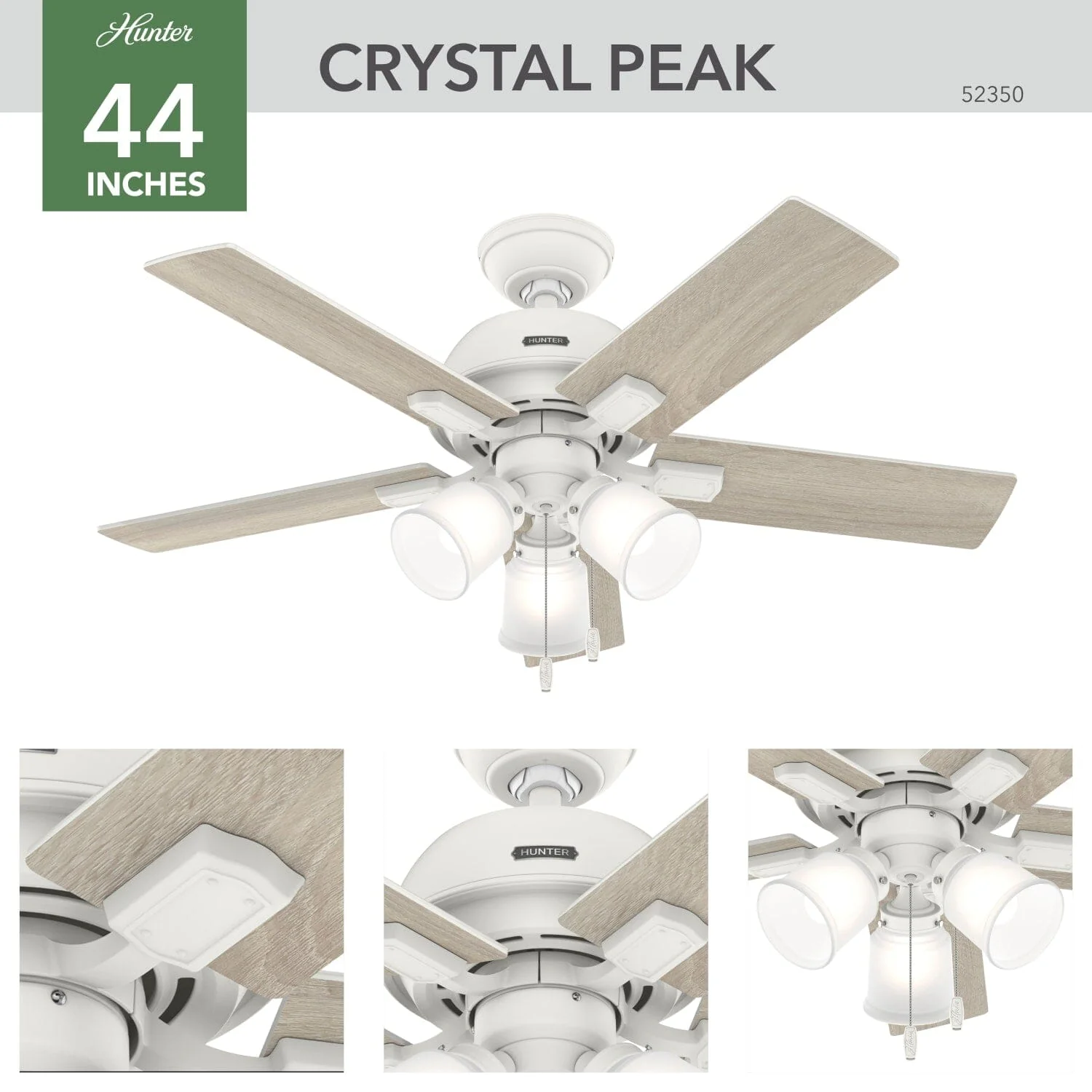 Crystal Peak with 3 Lights 44 inch 7 Crystal Peak with 3 Lights 44 inch